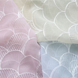 Cortina Transparente Decorativa Con Bordado De Escamas De Pescado Para Ventana, Hecha A Medida Para Sala De Estar.