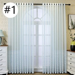 Cortina Transparente Decorativa Con Bordado De Escamas De Pescado Para Ventana, Hecha A Medida Para Sala De Estar.