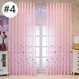 Cortina Transparente Decorativa Con Bordado De Peces Para Ventana, Hecha A Medida Para Sala De Estar