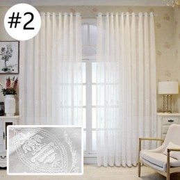 Cortina Europea Hecha A Medida, Cortina Transparente Bordada Para Ventana, Para Sala De Estar Y Dormitorio.
