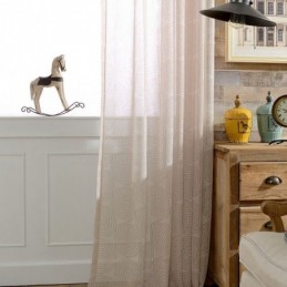 Cortinas Transparentes Con Estampado Circular Para Sala De Estar Y Dormitorio