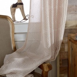 Cortinas Transparentes Con Estampado Circular Para Sala De Estar Y Dormitorio