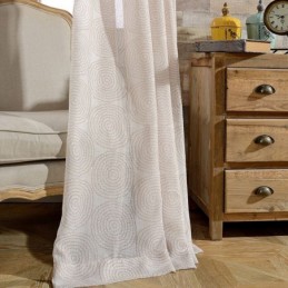 Cortinas Transparentes Con Estampado Circular Para Sala De Estar Y Dormitorio