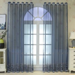 Cortinas Decorativas De Tul Bordado Para Ventana De Salón