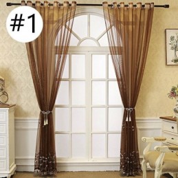 Cortinas Decorativas De Tul Bordado Para Ventana De Salón