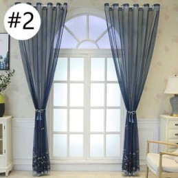 Cortinas Decorativas De Tul Bordado Para Ventana De Salón