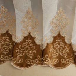 Cortina Europea Hecha A Medida, Cortina Transparente Bordada Para Ventana, Para Sala De Estar Y Dormitorio.