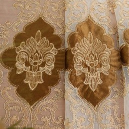 Cortina Europea Hecha A Medida, Cortina Transparente Bordada Para Ventana, Para Sala De Estar Y Dormitorio.