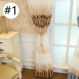 Cortina Europea Hecha A Medida, Cortina Transparente Bordada Para Ventana, Para Sala De Estar Y Dormitorio.