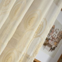 Cortinas Transparentes Con Bordado Circular Para Sala De Estar Y Dormitorio