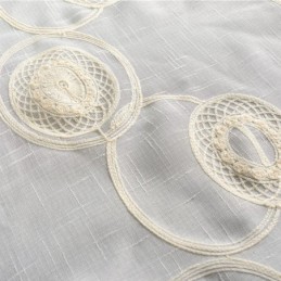 Cortinas Transparentes Con Bordado Circular Para Sala De Estar Y Dormitorio