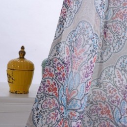 Cortinas De Tul Transparentes Con Estampado Floral Para Sala De Estar