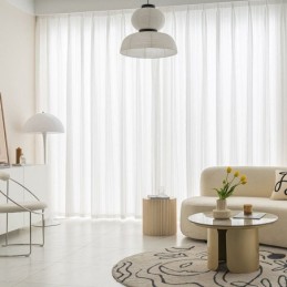 Cortinas Modernas De Gasa Transparente Bordadas, Cortinas De Tul A Rayas, Hechas A Medida Para Sala De Estar.