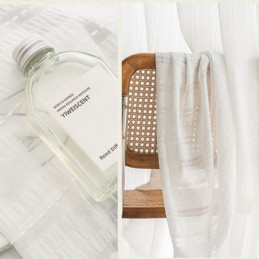 Cortinas Modernas De Gasa Transparente Bordadas, Cortinas De Tul A Rayas, Hechas A Medida Para Sala De Estar.