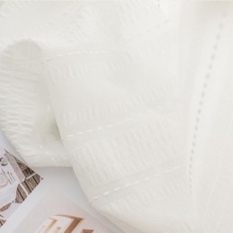 Cortinas Modernas De Gasa Transparente Bordadas, Cortinas De Tul A Rayas, Hechas A Medida Para Sala De Estar.