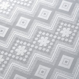 Cortinas Blancas Transparentes Con Diseño De Diamantes Para Sala De Estar Y Dormitorio.