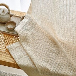 Cortinas De Tul A Cuadros Puros Para Ventana De Sala De Estar