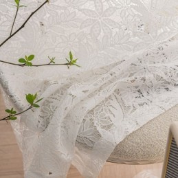 Cortinas De Gasa Blanca Transparente Con Bordados Para Dormitorio