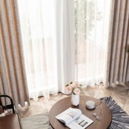 Cortina Moderna Hecha A Medida, Cortina Opaca De Jacquard Para Sala De Estar
