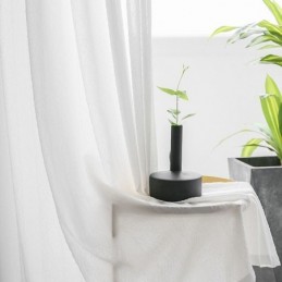 Cortinas Blancas Transparentes Con Paneles Plisados Y Arrugados Para Ventanas
