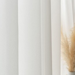 Cortina De Tul Blanca Moderna, Hecha A Medida, De Plumas Transparentes Para Sala De Estar.