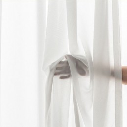 Cortina De Tul Blanca Moderna, Hecha A Medida, De Plumas Transparentes Para Sala De Estar.