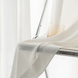 Cortina De Tul Blanca Moderna, Hecha A Medida, De Plumas Transparentes Para Sala De Estar.