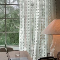 Cortina Transparente Nórdica En Relieve, Hecha A Medida, De Tul Para Sala De Estar Y Dormitorio.