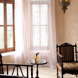 Cortina De Tul Bordada A Medida, Estilo Europeo, Para Sala De Estar.