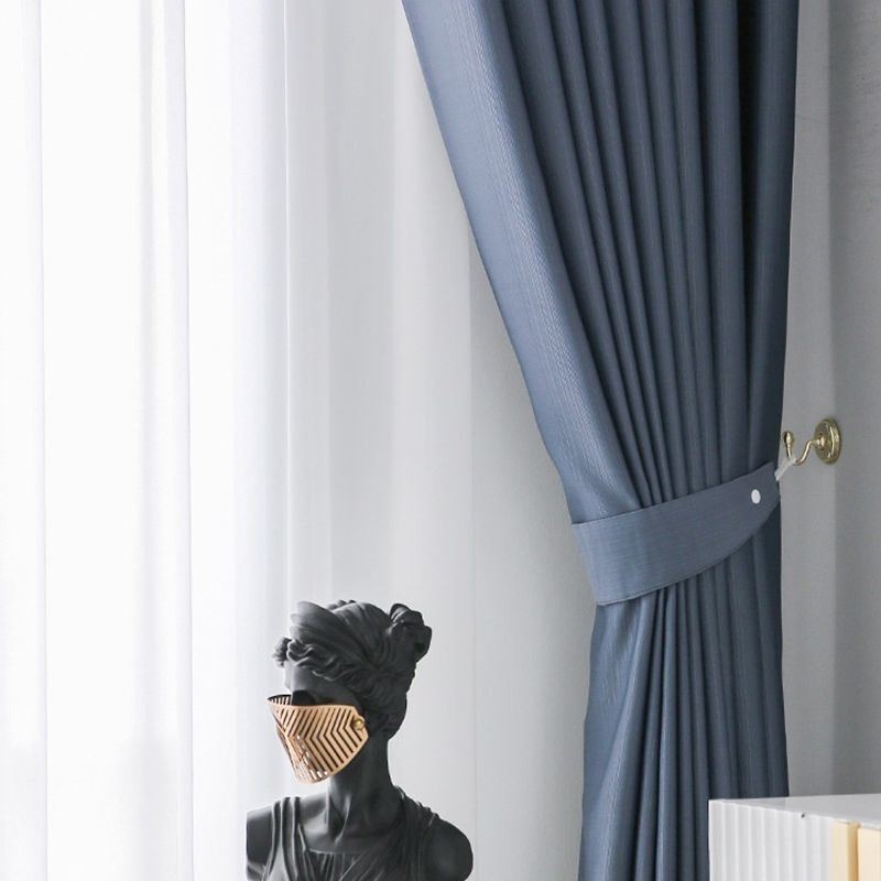 Cortinas Opacas De Algodón Y Seda De Lujo, De Color Liso, Para Dormitorio.