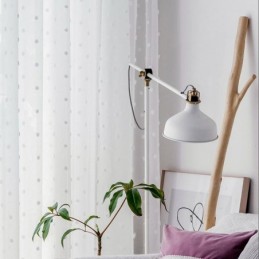 Cortina Transparente Con Relieve Nórdico, Hecha A Medida, De Tul Blanco, Para Sala De Estar Y Dormitorio