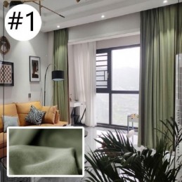 Cortina Opaca De Franela Sólida De Estilo Nórdico Para Hotel, Hecha A Medida.