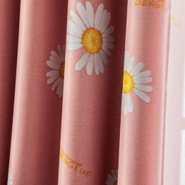 Cortina Opaca Hecha A Medida Con Estampado De Flores Americanas