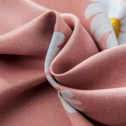 Cortina Opaca Hecha A Medida Con Estampado De Flores Americanas