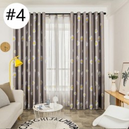 Cortina Opaca Hecha A Medida Con Estampado De Flores Americanas