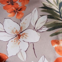 Cortina De Lino Y Algodón Hecha A Medida, Estilo Americano, Con Estampado De Flores.