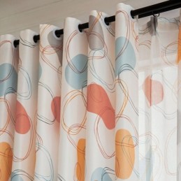 Cortinas De Estilo Nórdico Con Estampado Ovalado