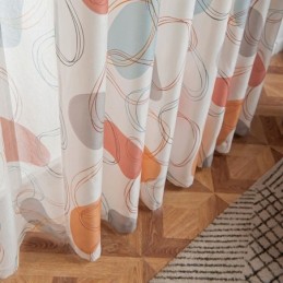 Cortinas De Estilo Nórdico Con Estampado Ovalado