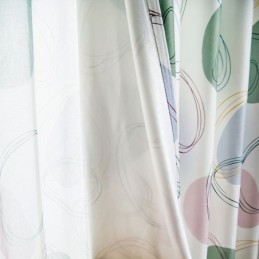 Cortinas De Estilo Nórdico Con Estampado Ovalado