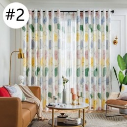 Cortinas De Estilo Nórdico Con Estampado Ovalado