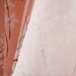 Cortina Hecha A Medida Cortina Estilo Americano Con Estampado De Plantas Semi Blackout