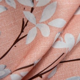 Cortina Hecha A Medida Cortina Estilo Americano Con Estampado De Plantas Semi Blackout