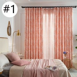 Cortina Hecha A Medida Cortina Estilo Americano Con Estampado De Plantas Semi Blackout