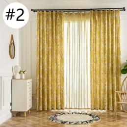 Cortina Hecha A Medida Cortina Estilo Americano Con Estampado De Plantas Semi Blackout