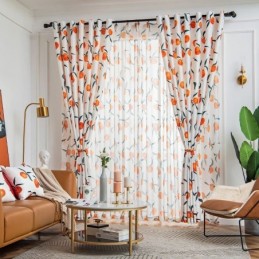 Cortina A Medida Cortina Estilo Nórdico Estampado Frutas