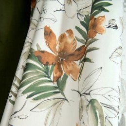 Cortinas Estilo Americano Con Estampado De Plantas