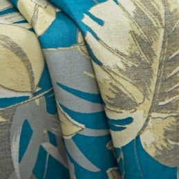 Cortina Estilo Americano Hecha A Medida Con Estampado De Plantas