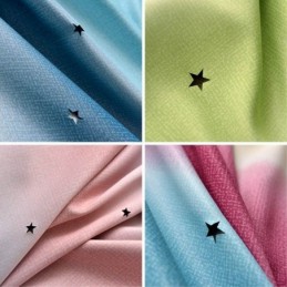 Cortina Opaca Hecha A Medida, Cortina Hueca Con Estrellas Transparentes Para Dormitorio