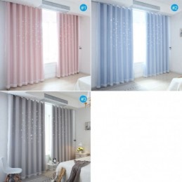Cortina Opaca Fresh Max Hecha A Medida, Diseño De Estrella Hueca Con Transparencias Para Habitación Infantil