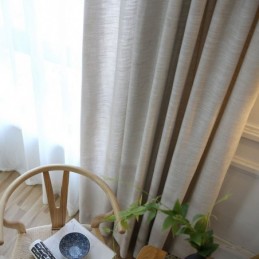 Cortina Moderna Hecha A Medida, Protección Ambiental, Algodón Y Lino, Para Sala De Estar, Color Sólido.